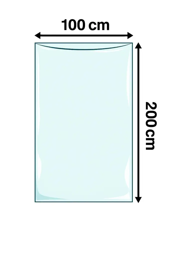 Bolsa de Plástico 100 x 200 cm (39” x 78”) Cal 150 