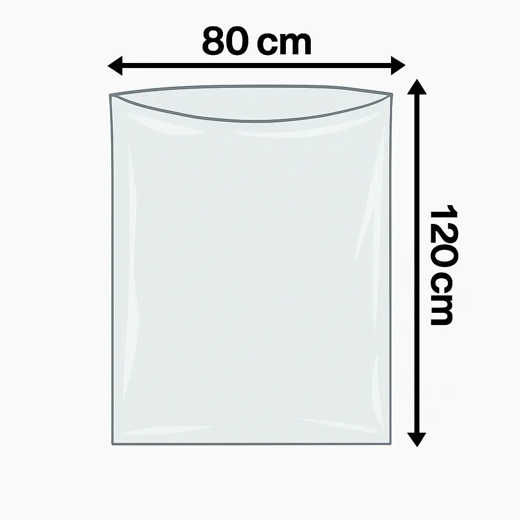 Bolsa de Plastico Natural 80x120 cm Calibre 150 