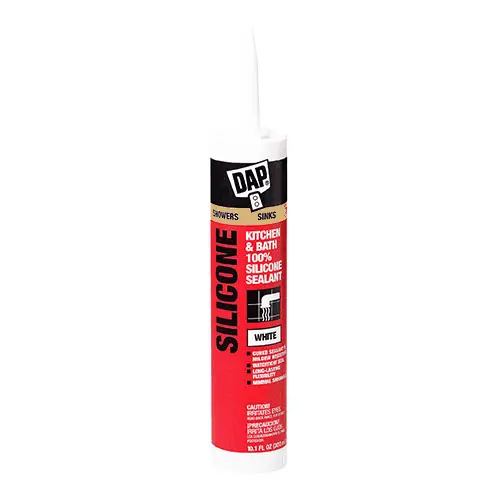 Sellador de Silicon Transparente Antihongos 300 ml – DAP para Baños y Cocinas