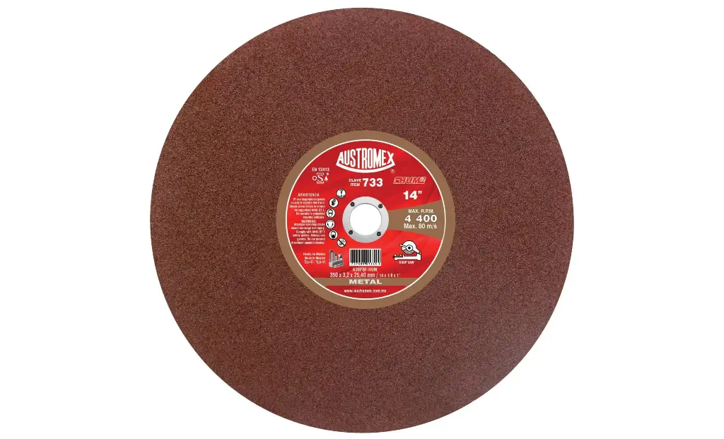 Disco corte metal 14" x 1/8" x 1" 733 Austromex HUM 