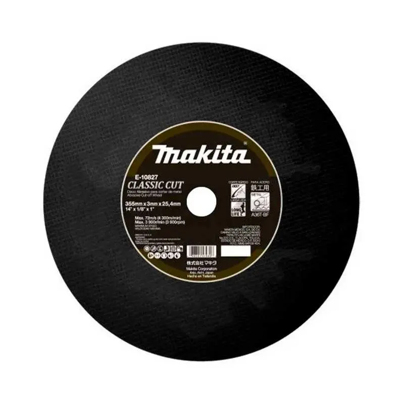 Disco Corte Metal Makita E-10827-25 14" Negro Classic Cut 