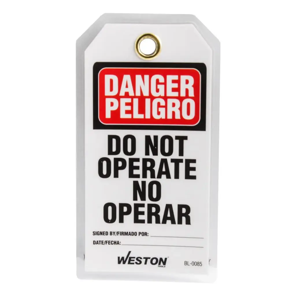 Etiqueta de Bloqueo PVC “PELIGRO” 70x140 mm BL-0085 