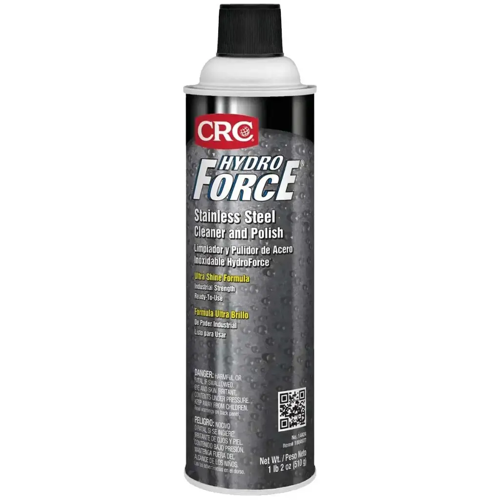 Limpiador y Pulidor de Acero Inoxidable CRC HydroForce 14424  Aerosol 510g 