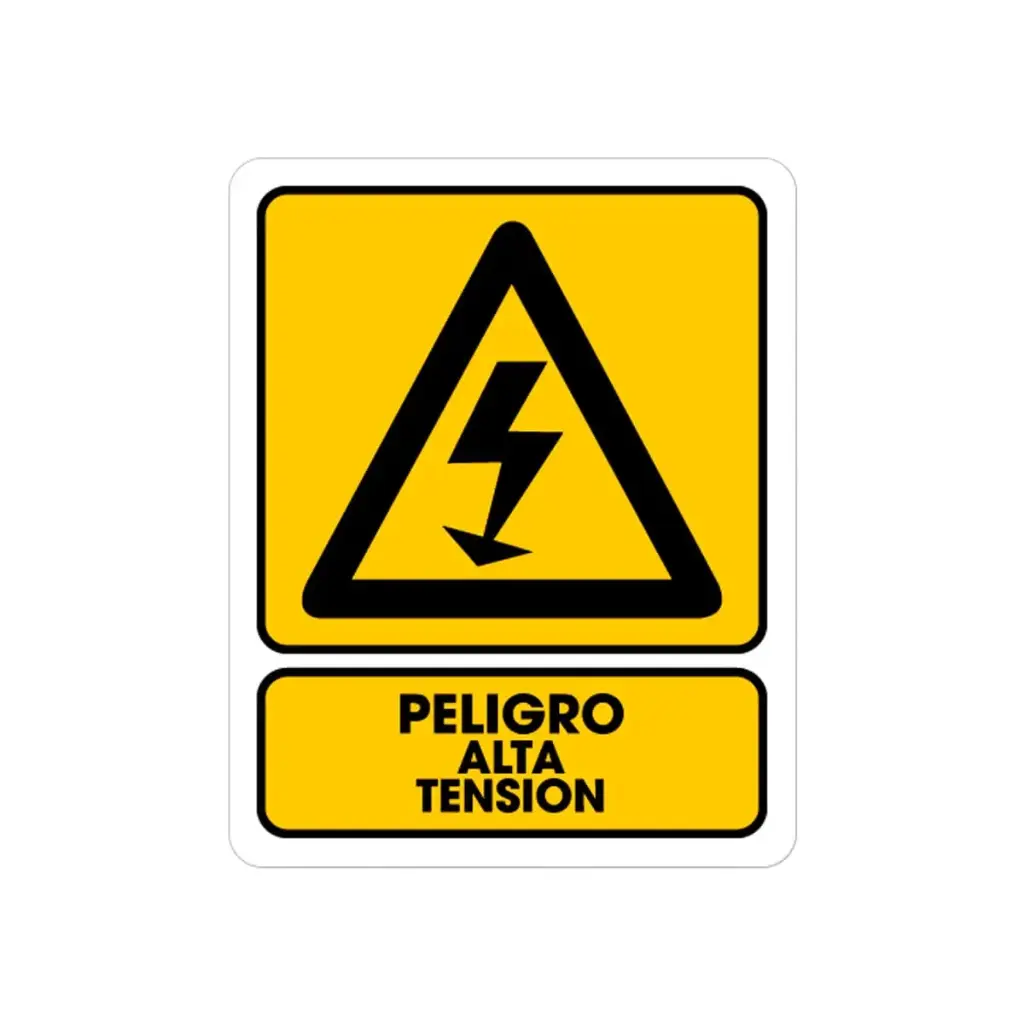 Señalamiento "Peligro Alta Tensión" – 25 x 35 cm