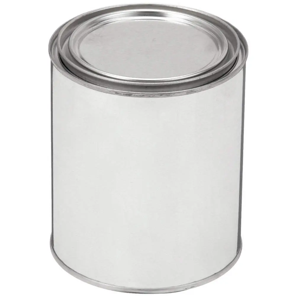 Lata Metálica de 1/4 Galón con Tapa de Presión – Para Pinturas, Adhesivos y Solventes 