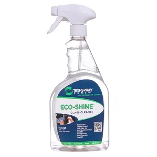 Limpiador de Superficies y Vidrios Techspray Eco-Shine 1505-QT – 1 Qt (0.95 L) con Atomizador 