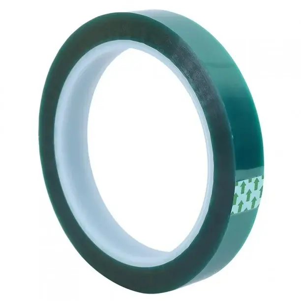 Cinta de Poliéster Verde Alta Temperatura 1/2" x 66 m 