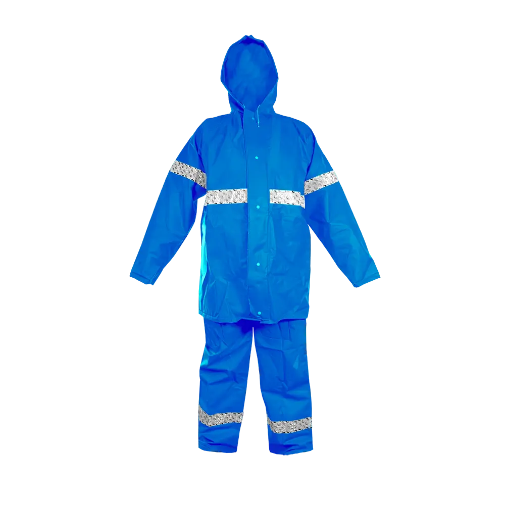 Impermeable Reflectante Azul 2 Piezas con Cinta Reflejante – JYRSA DD-1821AZCR  XL