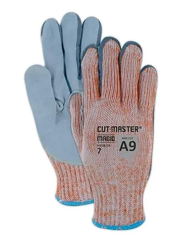 Guante Anticorte Nivel 9 HPPE y Palma de Piel CutMaster H550LEA