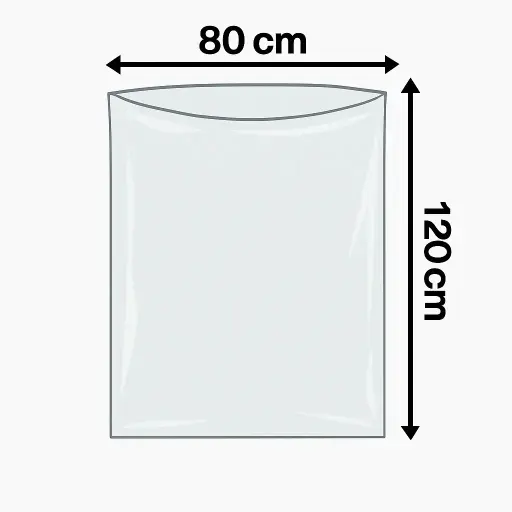 [BN80X120] Bolsa de Plastico Natural 80x120 cm Calibre 150 