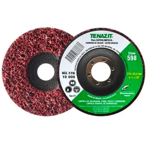 [0763-0001] Disco tipo 27 súper limpieza 4 1/2" x 7/8" 598 Austromex 