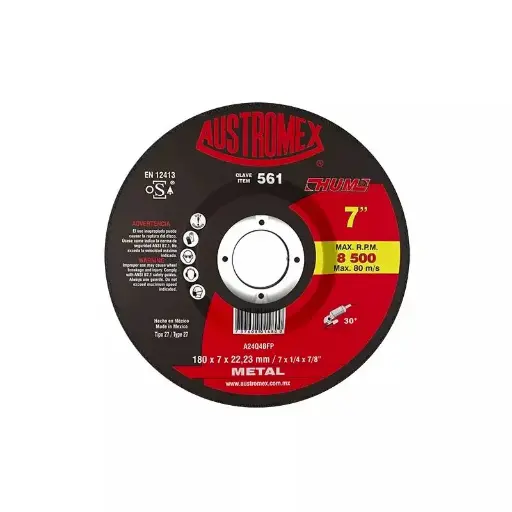 [0284-0065] Disco Desbaste Metal Austromex 561 HUM 7" x 1/4" x 7/8" 