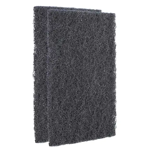 [0354-0047] Fibra abrasiva negra para limpieza pesada 4" x 6" Fandeli 