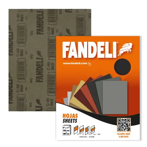 [TLLS00778] Hoja de Lija de Agua Fandeli 00778 C-99 #60 – Grano Medio 