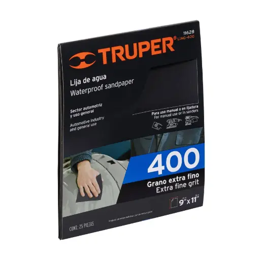 [TR11628] Hoja de Lija de Agua Truper 11628 – Grano 400 