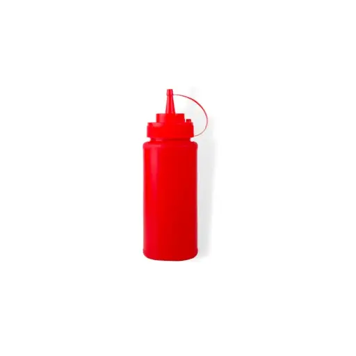 [MOST-R16] Dosificador Plástico 16 oz Tipo Mostacero – Rojo 