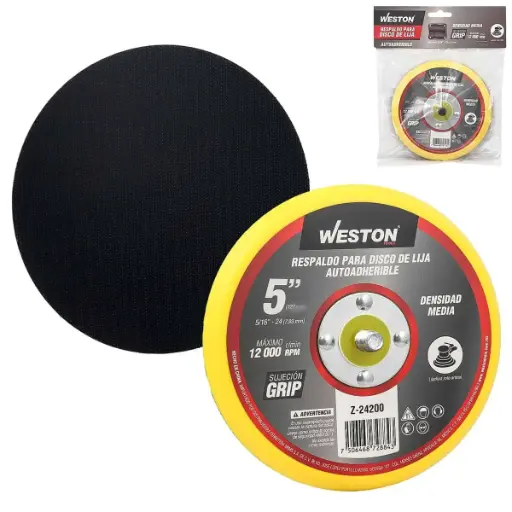 [Z24200] Respaldo Grip Weston Z-24200 – 5", Densidad Media, Entrada 5/16"