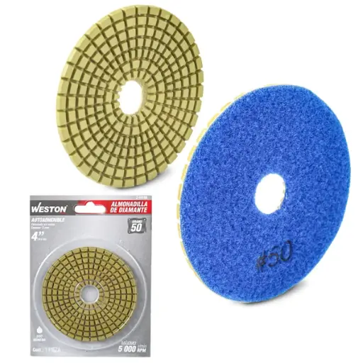[Z19100] Almohadilla de Diamante Weston z19100 para Pulido 4" – Grano 50 