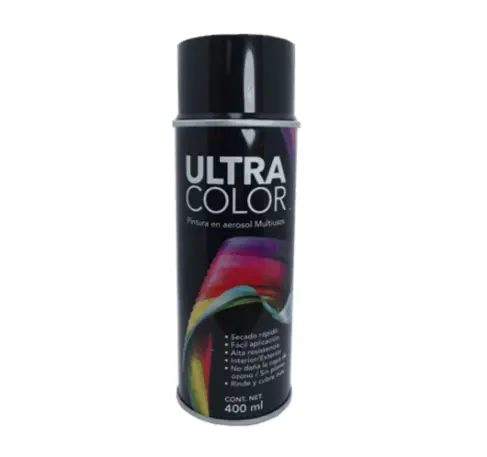[0632-0150] Pintura en Aerosol Negro Brillante 400 ml Ultracolor 1438204 