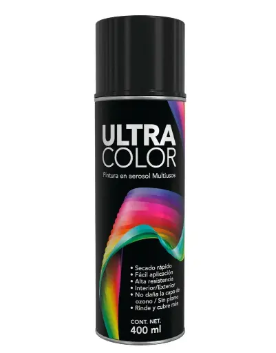 [0632-0204] Pintura en Aerosol Negro satinado 400 ml Ultracolor 1438279