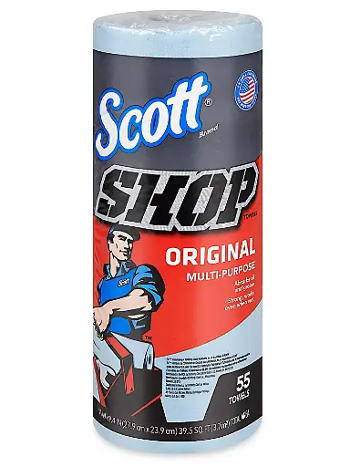 [1543] Toalla Industrial Scott Shop Original Azul Con 55 Hojas