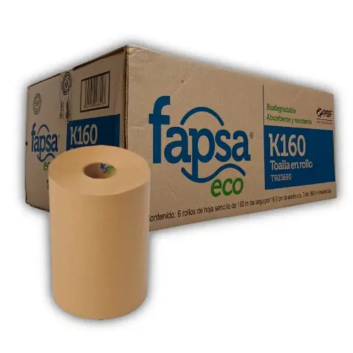 [FAPSA6] TOALLA EN ROLLO FAPSA ECO K160  160M COLOR NATURAL 