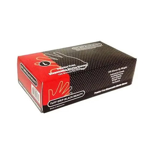 Guante Negro de Nitrilo Industrial Sin Polvo  43‑20WN‑BK 