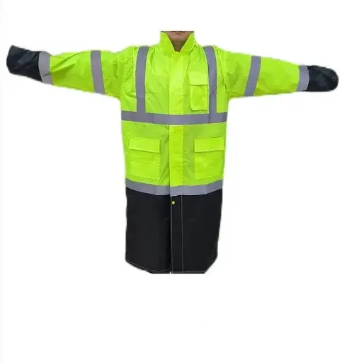 Gabardina Alta Visibilidad Verde con Cinta Reflectante 10-50HVG 