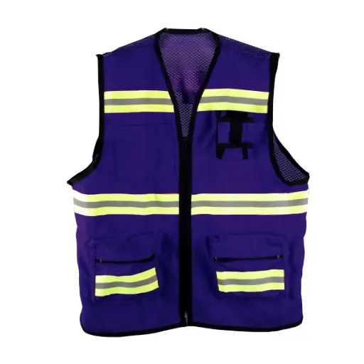 Chaleco Tipo Geólogo Bicolor con Jersey y Cinta Reflejante – Azul Marino